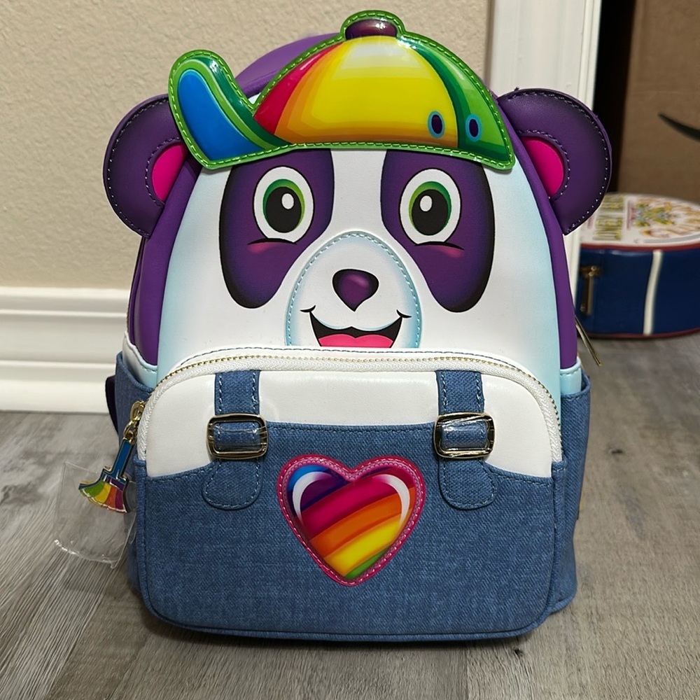 BNWT loungefly backpack Lisa Frank panda painter